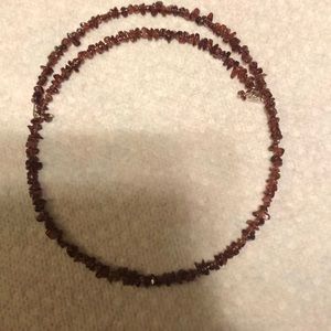 Natural garnet choker